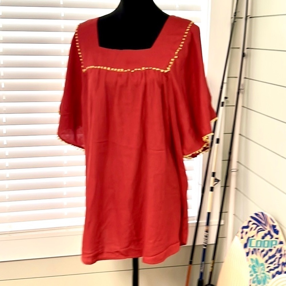 NWT RETHM,3X,Gorgeous Tassel Embellished Top, Dolman Sleeves, Size 3X